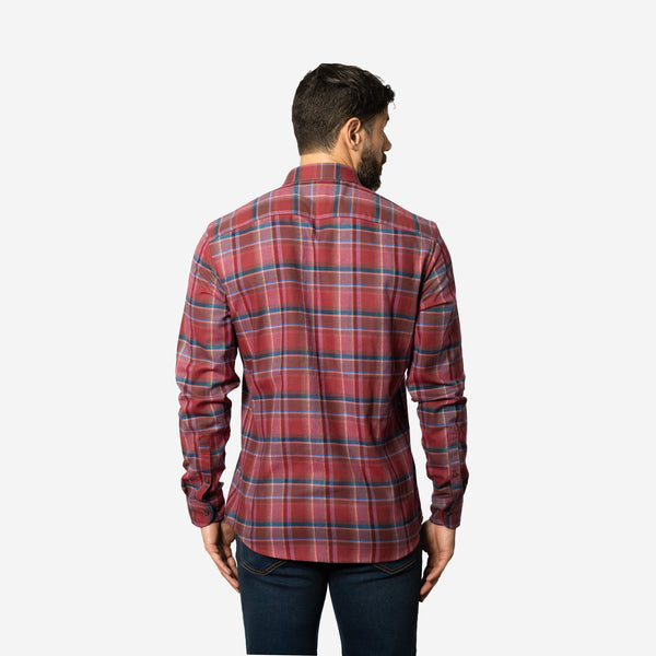 Camisa Flannel Classic Relaxed Fit Cereza