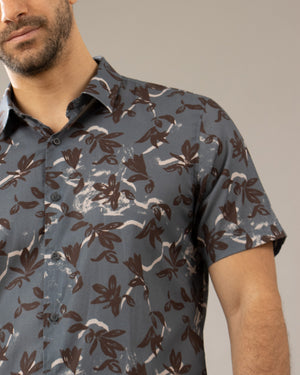 Camisa Relaxed Fit Florencia Gris Oscuro