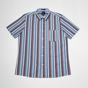 Camisa Modern Fit Striped Aqua