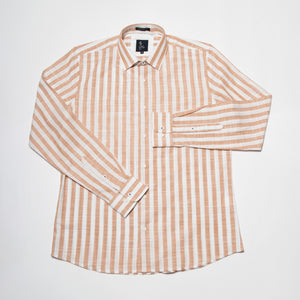 Camisa Modern Fit Lines Naranja