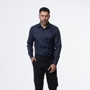 Camisa Modern Fit John Azul Marino