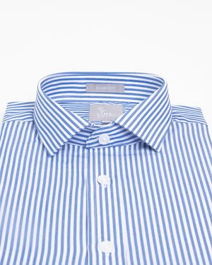 Camisa Manga Larga Luxury Rayas Azul Cielo