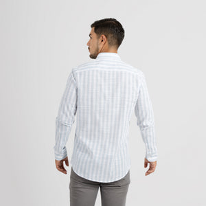 Camisa Modern Fit Lines Celeste