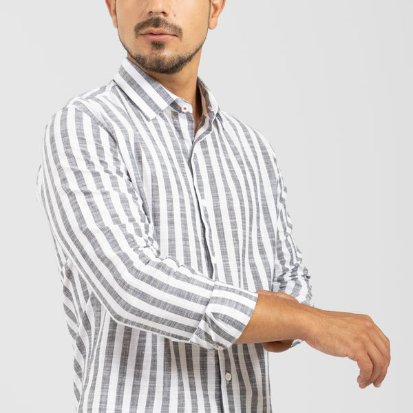 Camisa Modern Fit Lines Negro