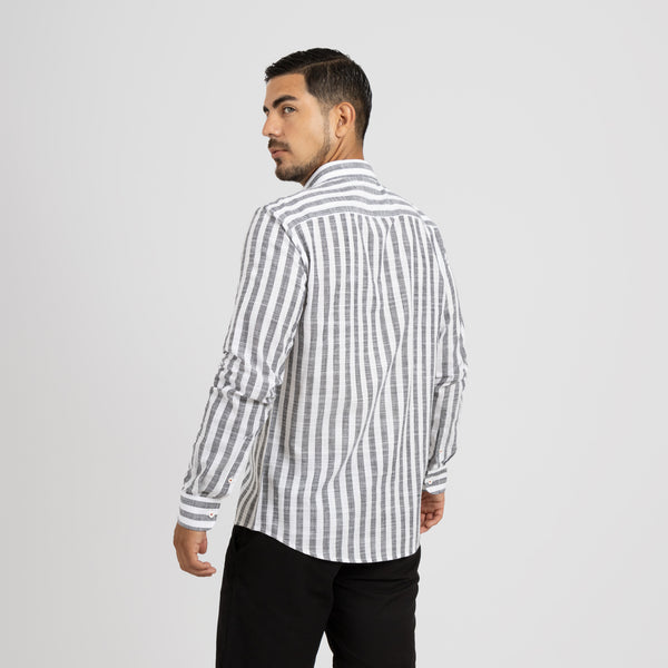 Camisa Modern Fit Lines Negro