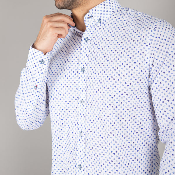 Camisa Lima Shirt Modern Fit Lorenz Pearl White