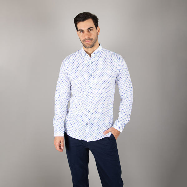 Camisa Lima Shirt Modern Fit Lorenz Pearl White