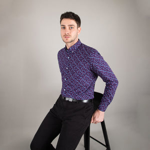 Camisa Lima Shirt Modern Fit Lorenz Dark Blue