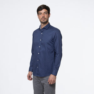 Camisa Slim Fit Luis Azulino
