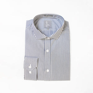 Camisa Slim Fit Manga Larga Luxury Rayas Azul