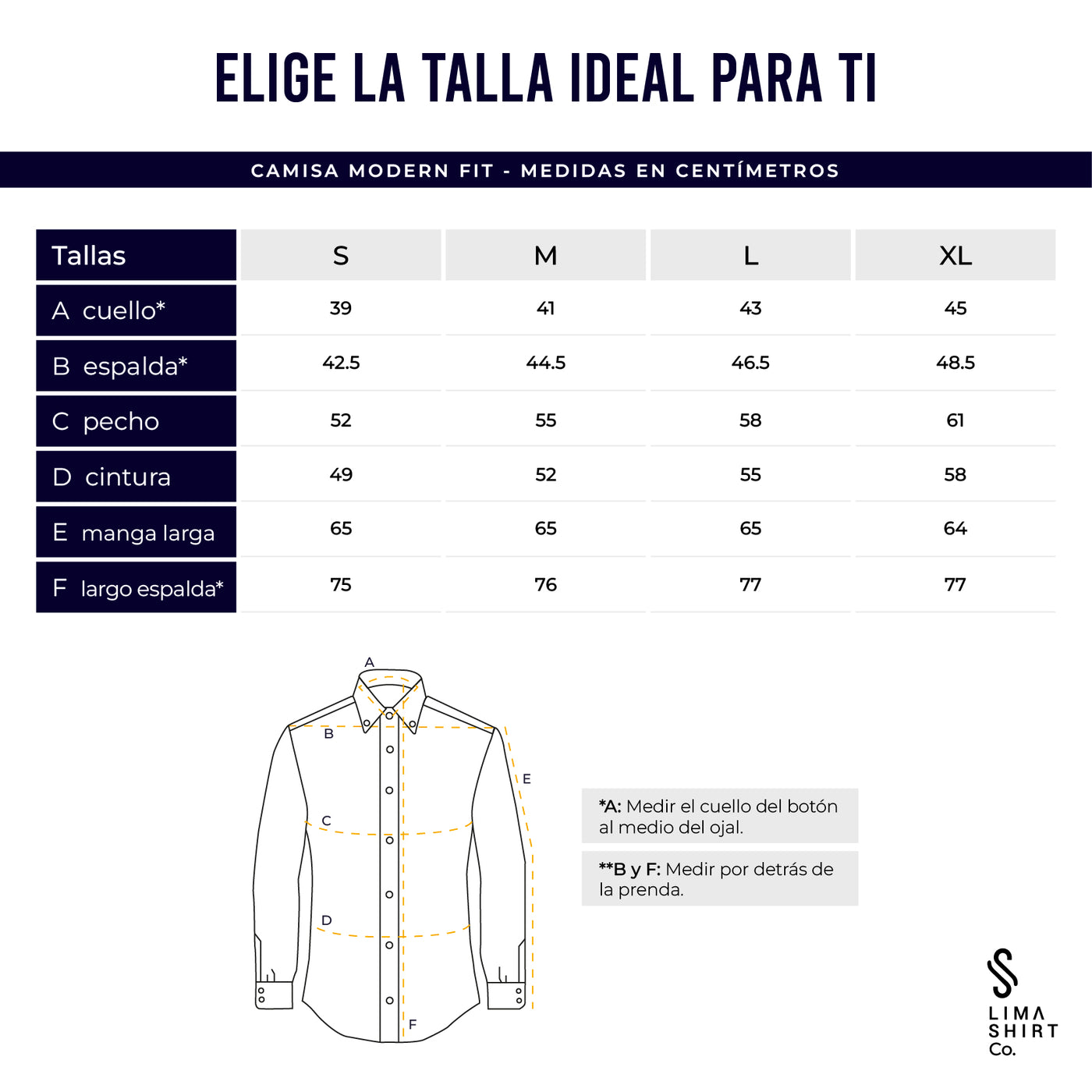 Guía de tallas