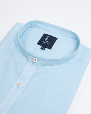 Camisa Manga Larga Neru Amalfi Turquesa