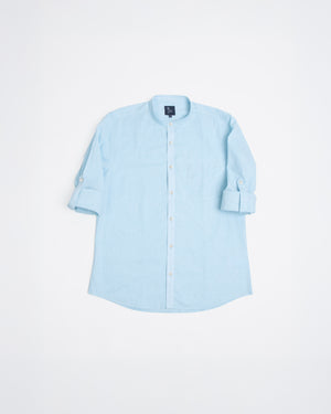 Camisa Manga Larga Neru Amalfi Turquesa