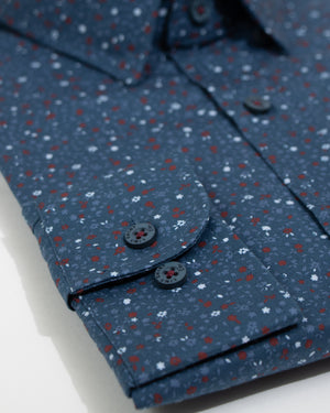 Camisa Slim Fit Trentino Steel Print