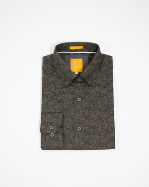 Camisa Slim Fit Trentino Dark Olive