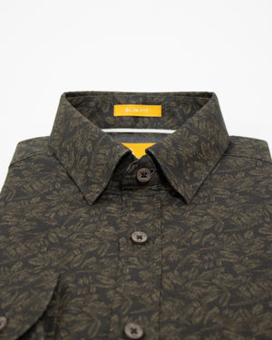 Camisa Slim Fit Trentino Dark Olive