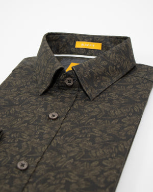 Camisa Slim Fit Trentino Dark Olive