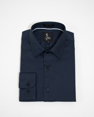 Camisa Manga Larga Modern Fit George Azul Marino