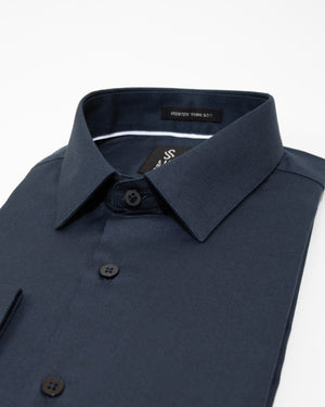 Camisa Manga Larga Modern Fit George Azul Marino