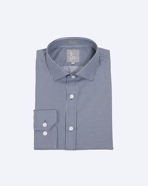 Camisa Manga Larga Luxury Rayas Gris
