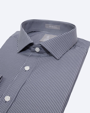 Camisa Manga Larga Luxury Rayas Gris
