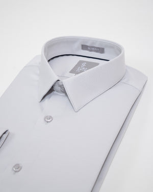 Camisa Slim Fit Milano Stretch Gris