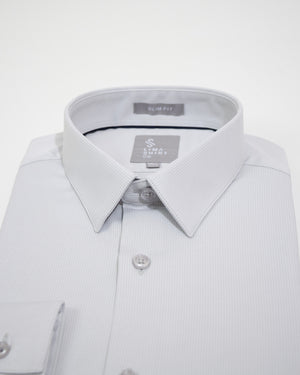 Camisa Slim Fit Milano Stretch Gris