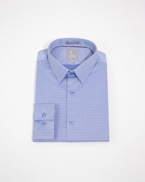 Camisa Slim Fit Milano Stretch Azul
