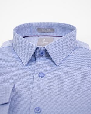 Camisa Slim Fit Milano Stretch Azul