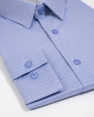 Camisa Slim Fit Milano Stretch Azul