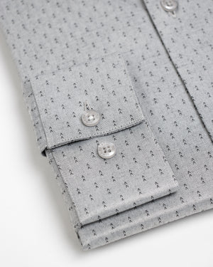 Camisa Slim Fit Milano Stretch Gris