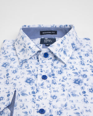 Camisa Manga Larga Modern Fit Spello Midole Blue