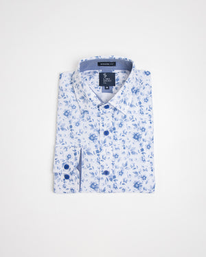 Camisa Manga Larga Modern Fit Spello Midole Blue