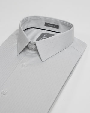 Camisa Slim Fit Milano Stretch Plata