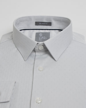 Camisa Slim Fit Milano Stretch Plata