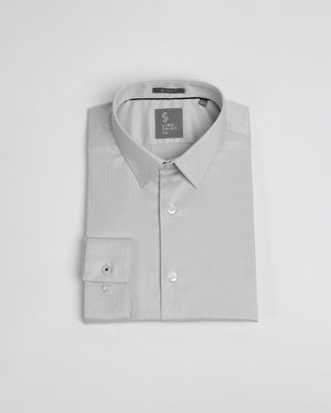 Camisa Slim Fit Milano Stretch Plata