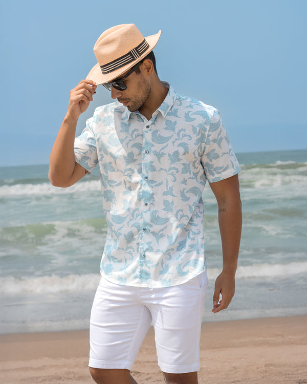 Camisa Cancún Manga Corta Acero