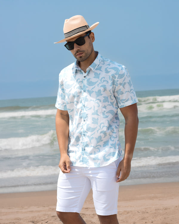 Camisa Cancún Manga Corta Acero