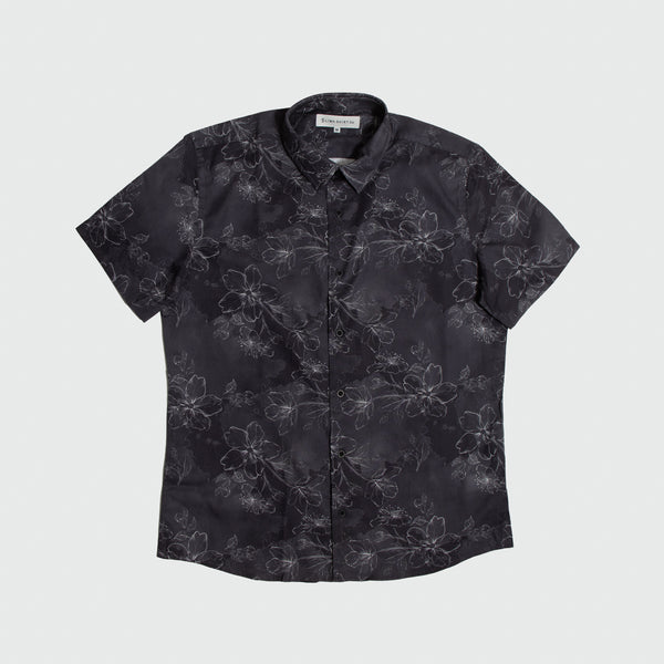 Camisa Bahamas Manga Corta Negro