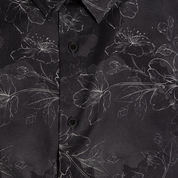 Camisa Bahamas Manga Corta Negro