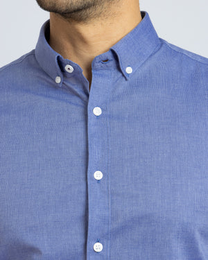 Camisa Modern Fit Fil a Fil BD Azul