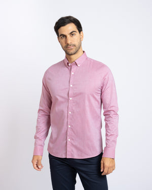 Camisa Manga Larga Fil a Fil BD Rojo