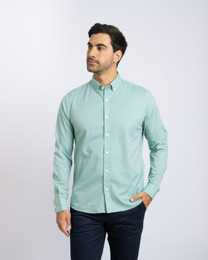 Camisa Modern Fit Fil a Fil BD Verde