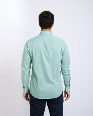 Camisa Modern Fit Fil a Fil BD Verde