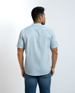 Camisa Manga Corta Neru Amalfi Turquesa