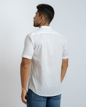 Camisa Manga Corta Neru Amalfi Blanco