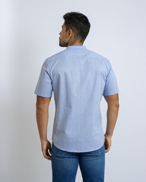 Camisa Manga Corta Neru Amalfi Celeste