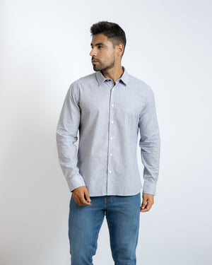 Camisa Manga Larga California 2 Relaxed Fit Azul