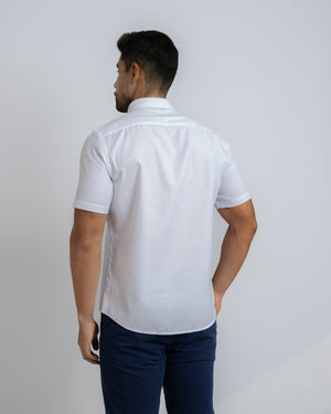Camisa Manga Corta Oxfordine Blanco