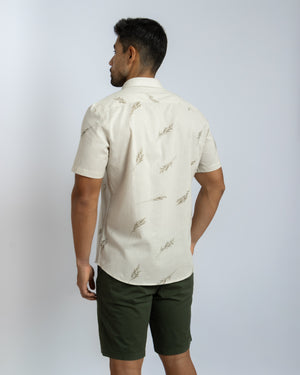 Camisa Grecia Manga Corta Beige 1